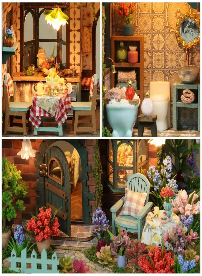RHZN Miniature House Kit, Dollhouse Kit, Miniature Kit, DIY Mini House Building Kit for Adult, Botanical House - Image 3